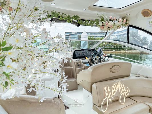 A Dreamy Proposal on the Sea: Luxury Yacht Wedding Proposal Decor
